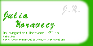 julia moravecz business card